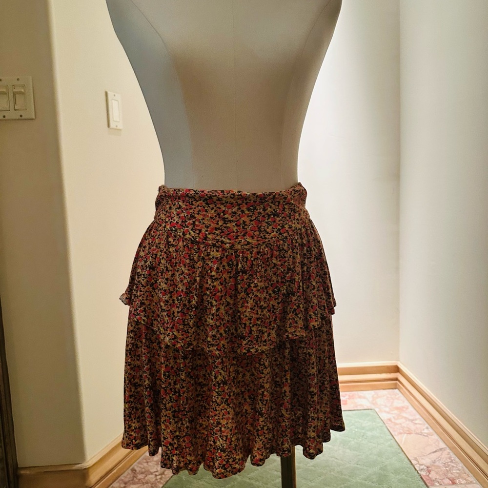 Frenchi Multicolor Floral A-Line Skirt